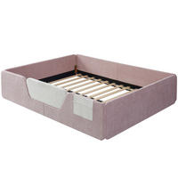 POLSTERBETT 140/190 cm DE-04698, mit abnehmbaren Sicherheitsgittern in Rosa - Pink, Holzwerkstoff/Metall (140/190cm) - ComfortXL
