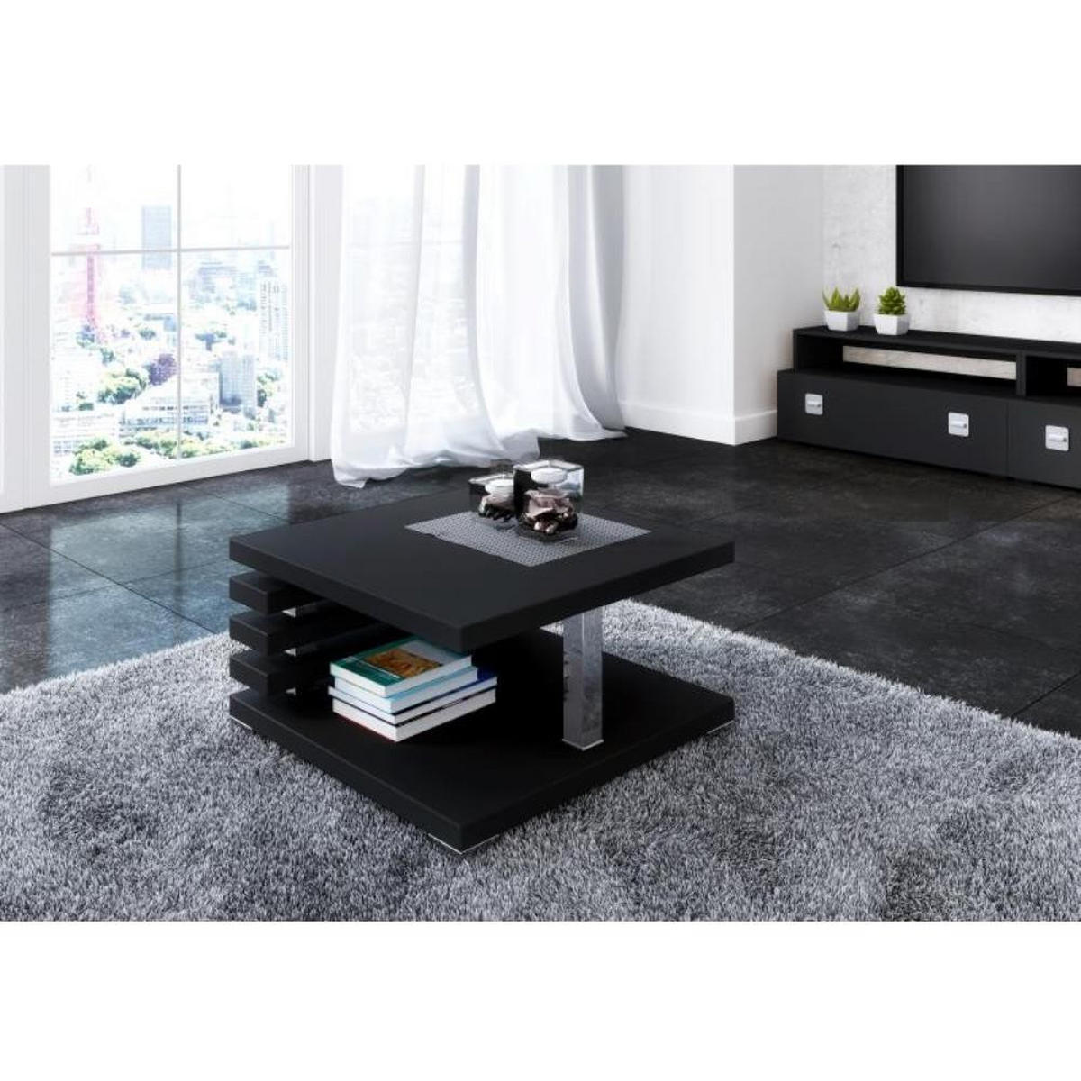 COUCHTISCH Kyoto 60x60 schwarzmatt - Schwarz, Holzwerkstoff (60/60/32cm) - Beautysofa