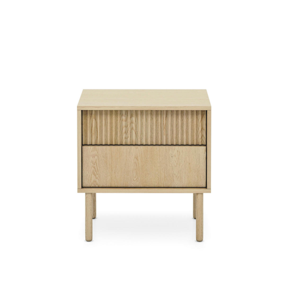 NACHTTISCH TAU STO1 Reliefierte Fronten aus MDF-Platte Eiche Cremona Eiche Cremona - Eiche Wotan, Holzwerkstoff (54/55/40cm) - Komodee