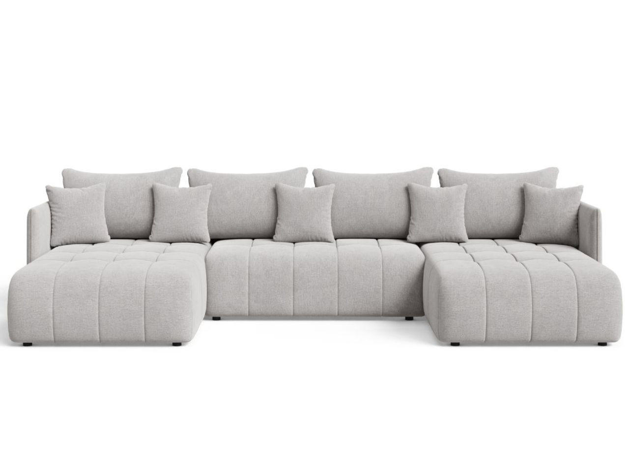 ECKSOFA Ardi U Grau - Grau, Holz/Textil (353/180cm) - Graingold