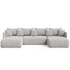 ECKSOFA Ardi U Grau - Grau, Holz/Textil (353/180cm) - Graingold