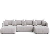 ECKSOFA Ardi U Grau - Grau, Holz/Textil (353/180cm) - Graingold