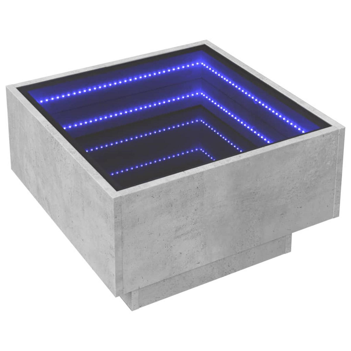 LED-COUCHTISCH Betongrau 50/50/30 Cm Holzwerkstoff - Grau, Holzwerkstoff (50/50/30cm) - vidaXL