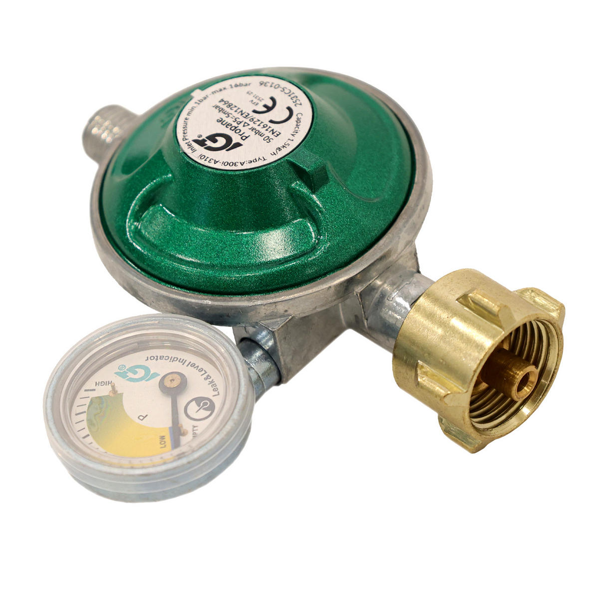 GASDRUCKREGLER mit Manometer - Silberfarben, Metall (10.5/4/10cm) - TAINO