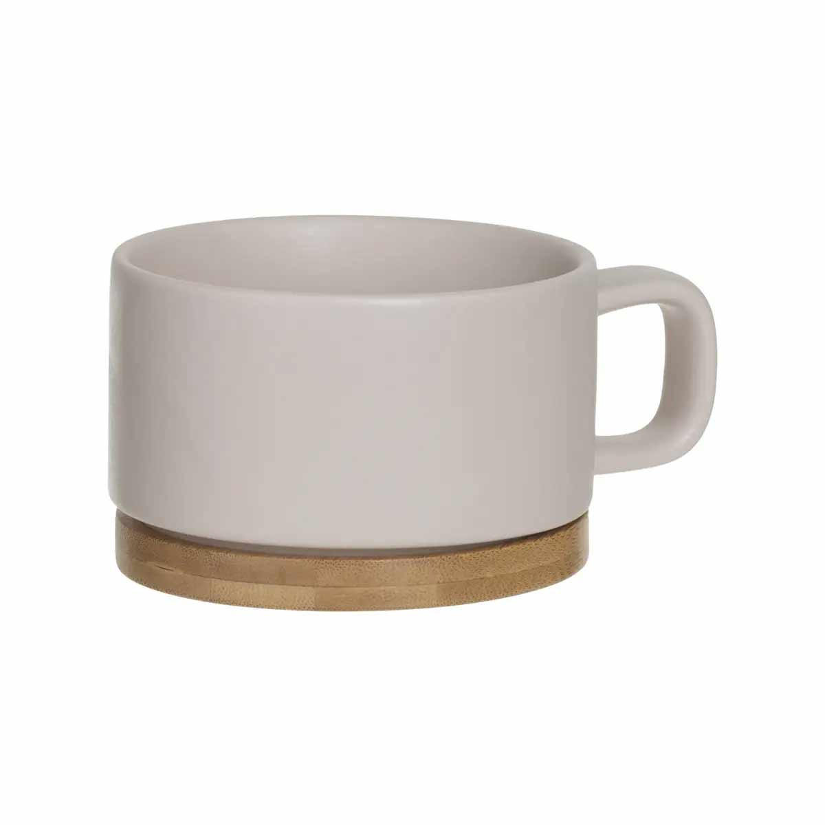 TEEKANNE mit Tasse Natural Hellrosa 400 ml 13,5/10/15 cm - Rosa, Keramik (10/13.5cm) - Secret de Gourmet