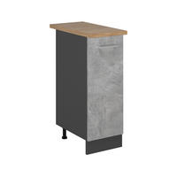 APOTHEKERSCHRANK R-Line Beton 30 cm , AP Eiche - Schieferfarben/Anthrazit, Holzwerkstoff (30/81.6/60cm) - Vicco