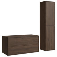 SET KUPAONSKOG NAMJEŠTAJA Mali 2-dijelni smeđi orah - 100 x 46 x 54 cm - boje oraha, drvo (100/46/46cm) - Badplaats