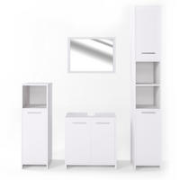 BADMÖBEL-SET Kiko Weiß 4 Teile - Weiß, Holzwerkstoff (58/60/33cm) - Vicco