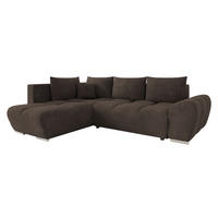 ECKSOFA Forest, Seite: Links - Dunkelbraun/Schwarz, Holz/Kunststoff (290/183cm) - MIRJAN24