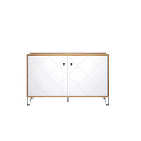 SIDEBOARD weiß - Eichefarben, Holzwerkstoff (123/76/40cm) - ebuy24