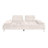 SOFA WIOLO Cremeweiß Velvet - Silberfarben/Creme, Textil/Metall (240/80/110cm) - KAWOLA