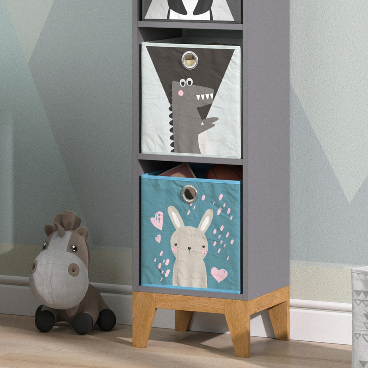 DĚTSKÁ POLIČKA Malia Šedá - šedá, kompozitní dřevo (35.2/159.5/30cm) - Vicco