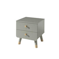 NACHTKOMMODE Kamillah 43x40x45 Nachtkonsole MDF Olive Grün - Grün, Holzwerkstoff (43/45/40cm) - 58aufmkessel