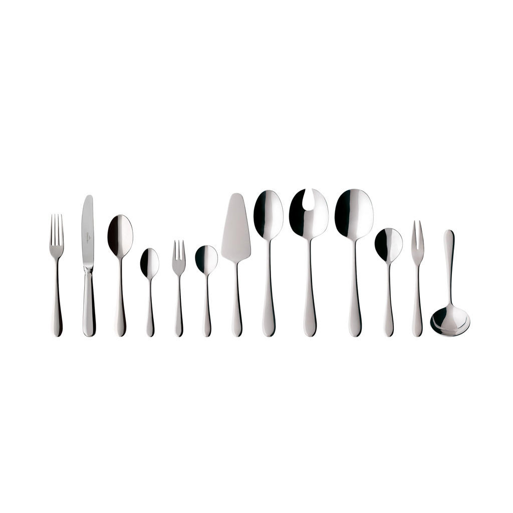 TAFELBESTECK Oscar silber 68er Set - Silberfarben, Metall - Villeroy & Boch