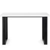 ESSTISCH CETO rechteckig Loft-Stile, weiß - Schwarz/Weiß, Holz/Metall (80/125/77cm) - KONSIMO®