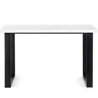 ESSTISCH CETO rechteckig Loft-Stile, weiß - Schwarz/Weiß, Holz/Metall (80/125/77cm) - KONSIMO®