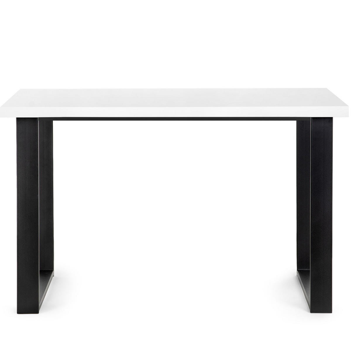 ESSTISCH CETO rechteckig Loft-Stile, weiß - Schwarz/Weiß, Holz/Metall (80/125/77cm) - KONSIMO®