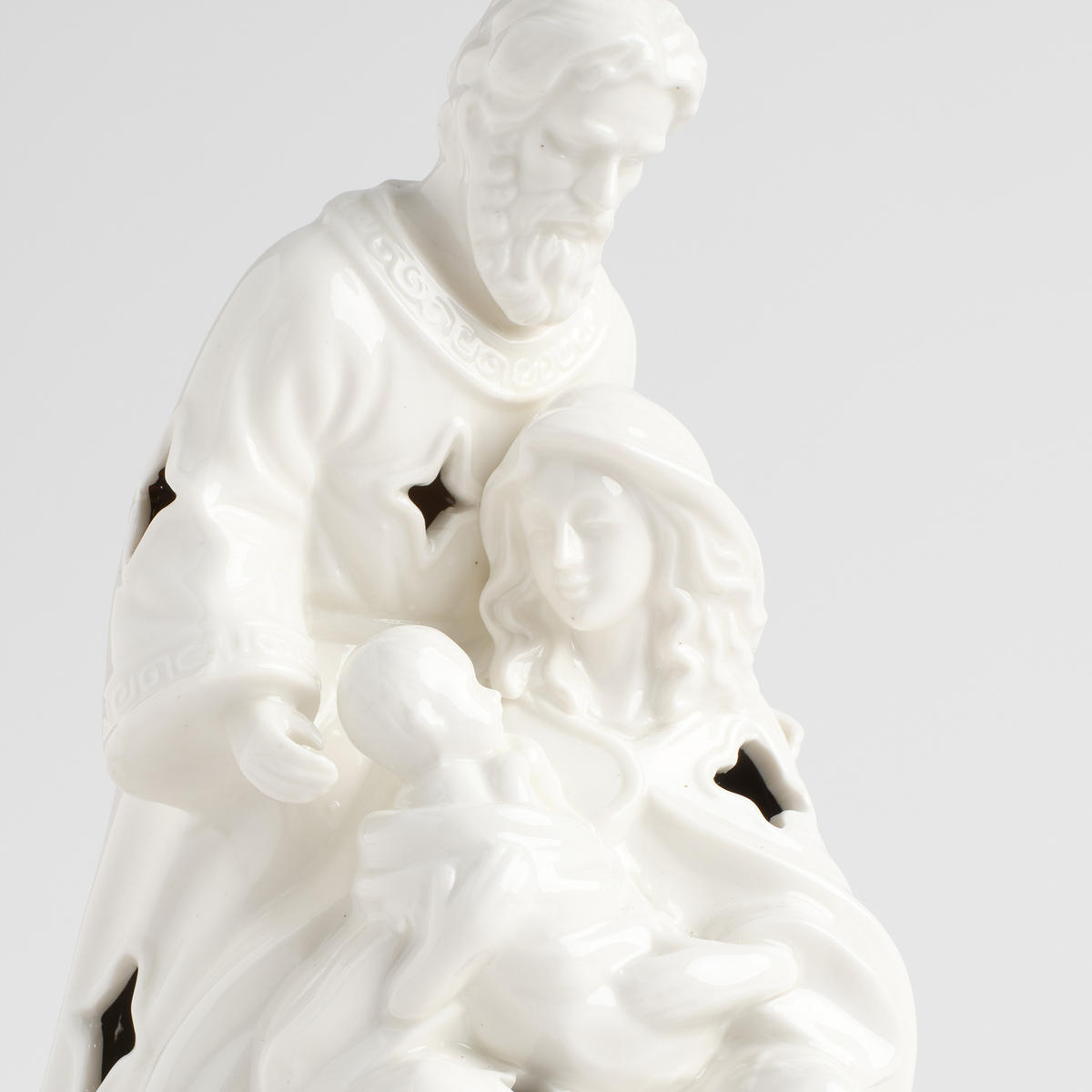DEKOFIGUR Led SACRA, 24.5 x 16.5 x 15 cm, Gold, Beleuchtet Weihnachtsfigur, Weihnachtsdeko, Deko Wohnzimmer, Winter Christmas, XMAS Geschenk - Goldfarben, Keramik (16.5/24.5/15cm) - home&you