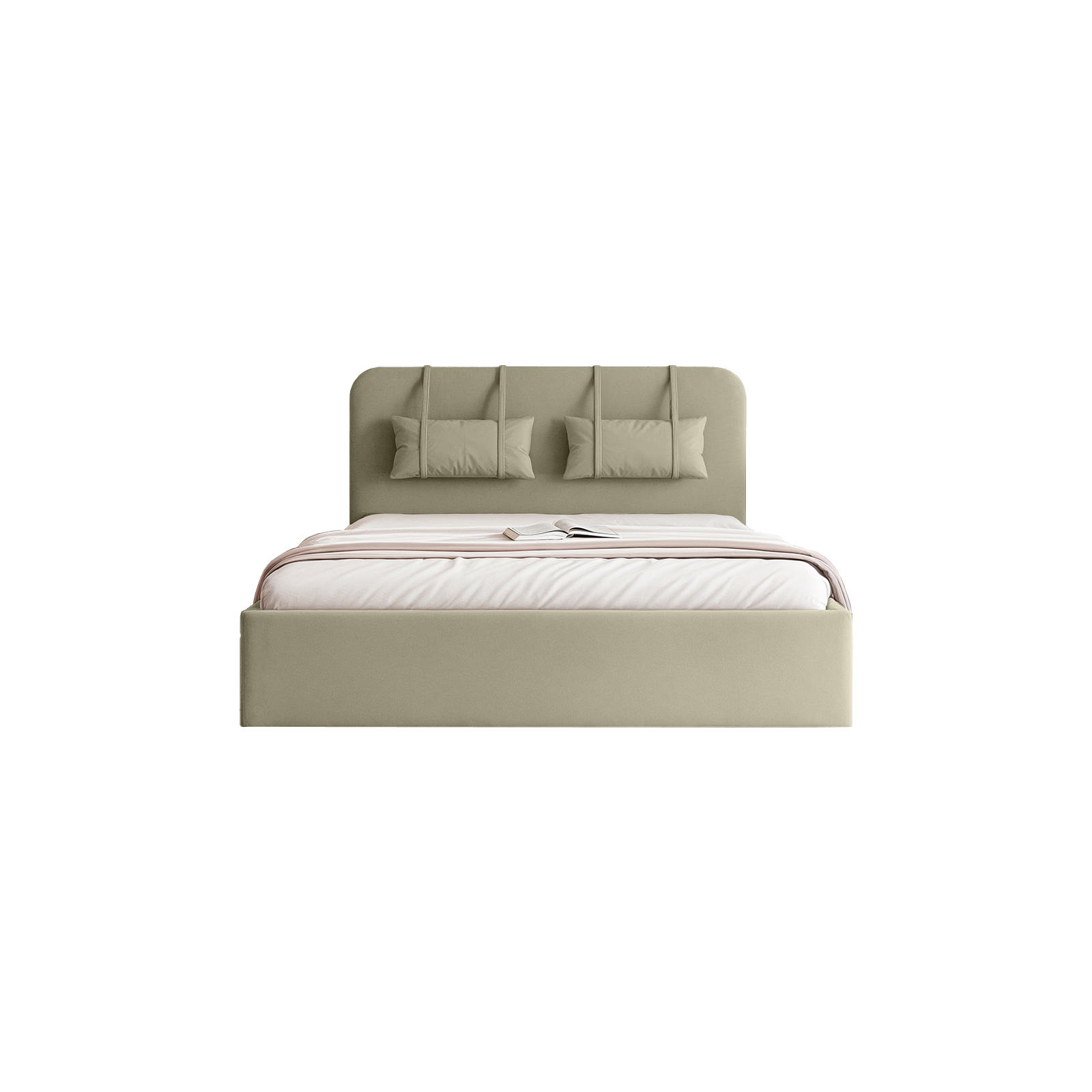 POLSTERBETT Lexal 120x200 cm, Olive - Olivgrün, Textil (200/120cm) - Fedve