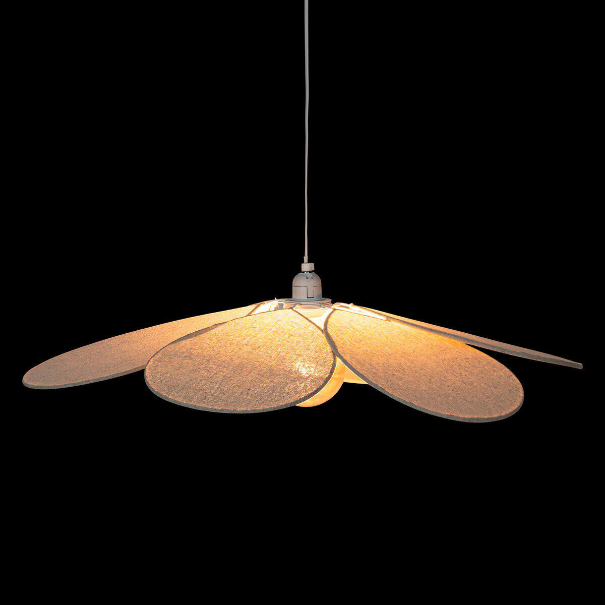 DECKENLEUCHTE Naya Ø 72 cm - Beige, Naturmaterialien (72/72/118cm) - Atmosphera Createur d´interieur
