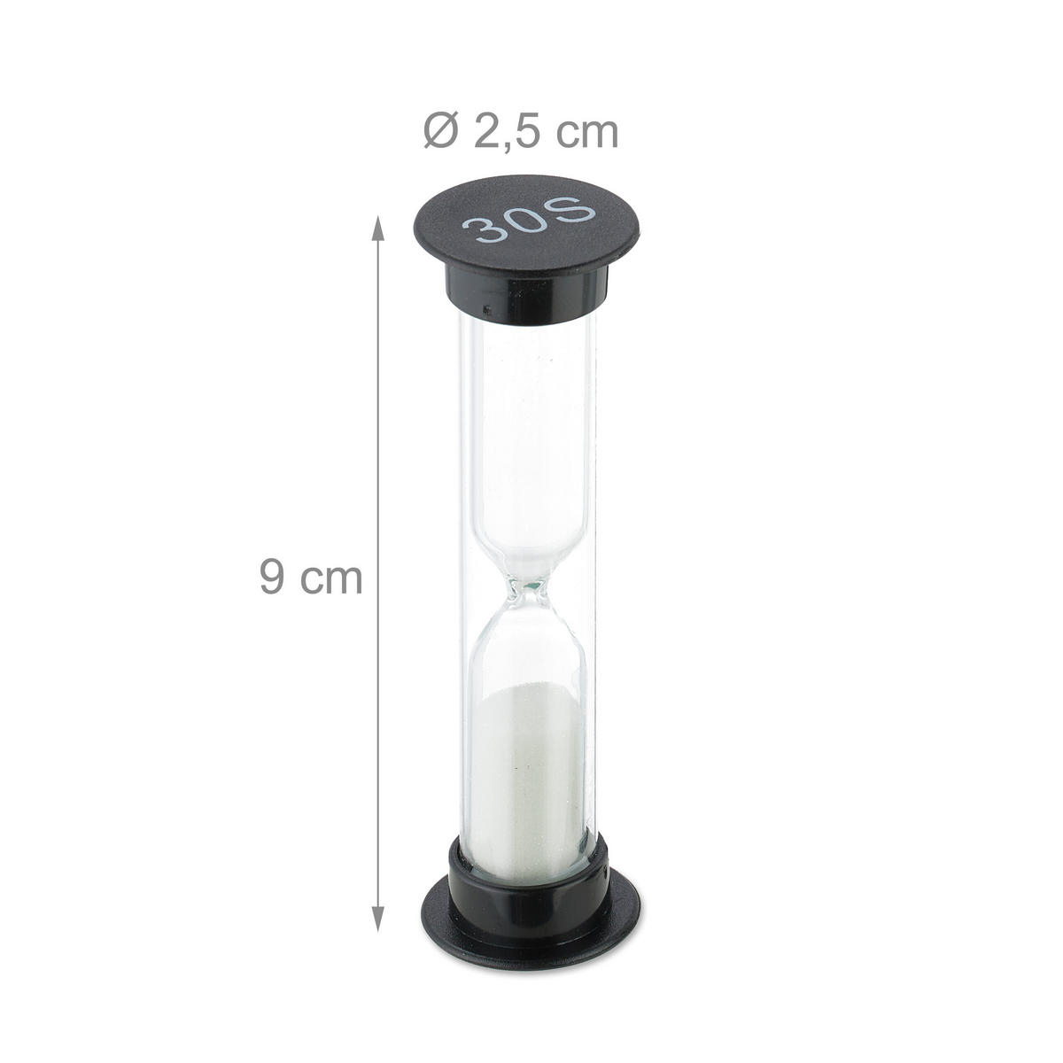 5-DIELNA súprava pieskových hodín - viacfarebná, plast/prírodné materiály (2.5/9/2.5cm) - Relaxdays