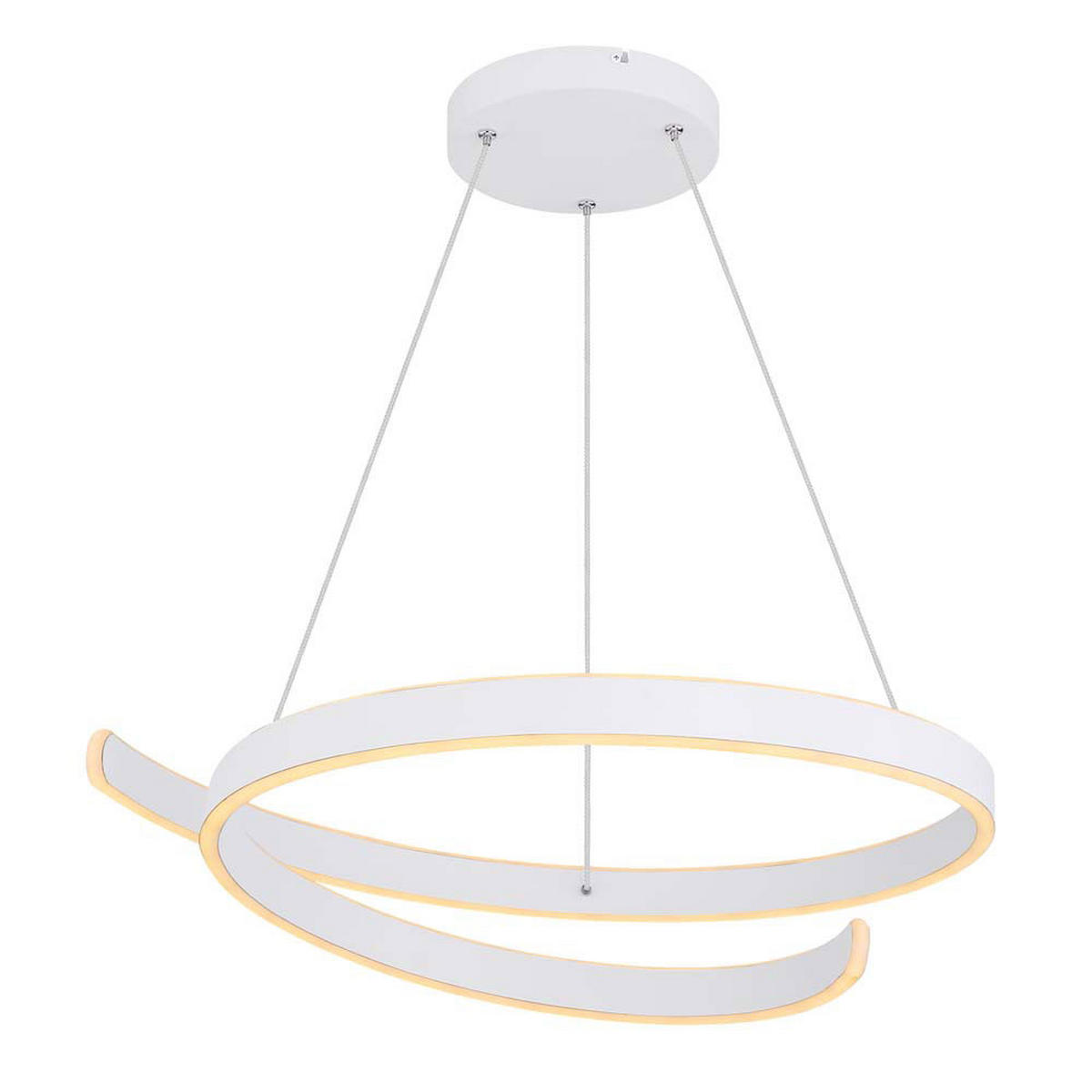 LED HÄNGELEUCHTE Weiß Matt - Weiß, Metall (66/62/120cm) - Globo Lighting