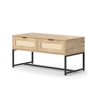 WOHNZIMMERTISCH Natal Sonoma 100 x 48 cm mit zwei Schubladen - Sonoma Eiche, Holzwerkstoff (48/100/49.5cm) - Vicco