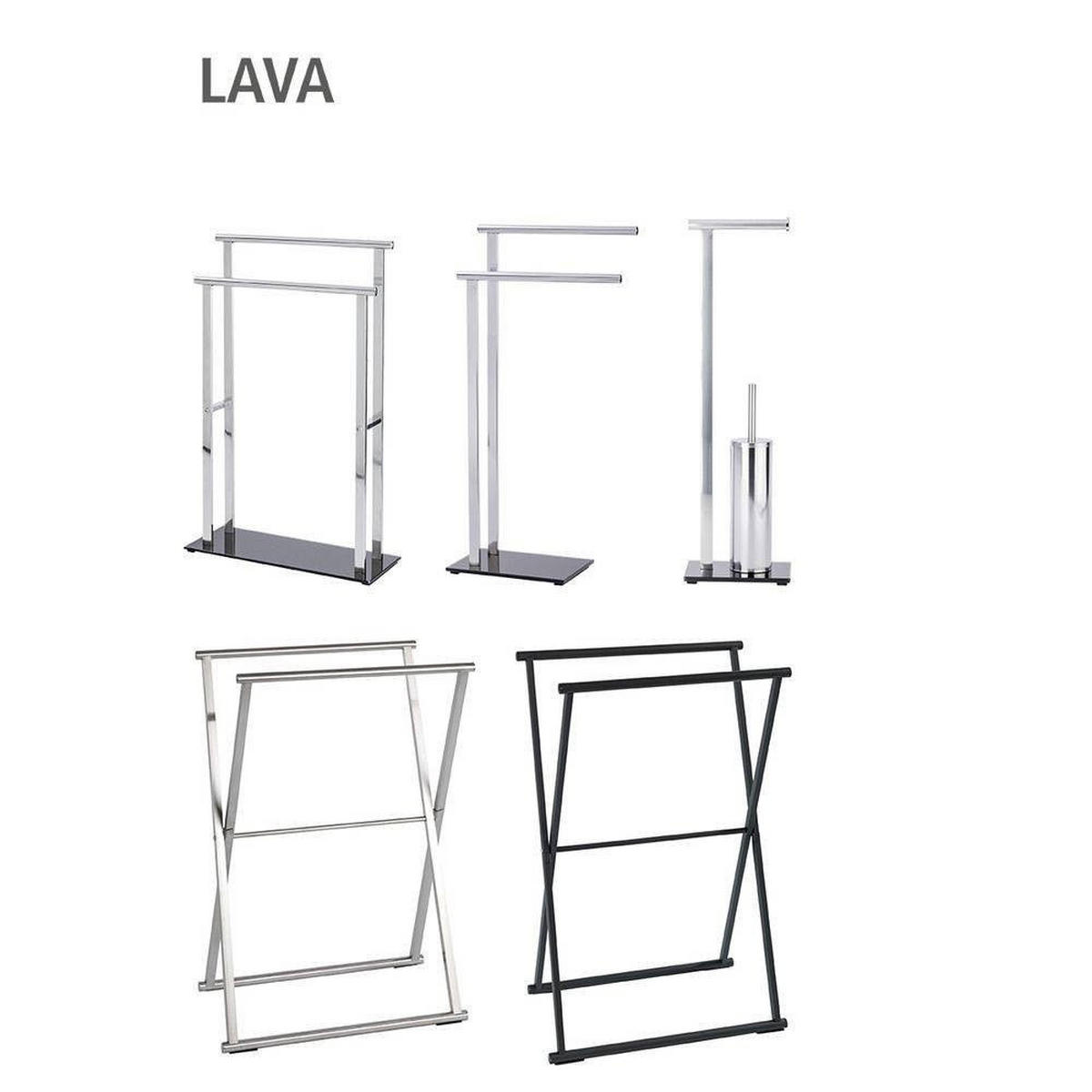TOILETTENPAPIERHALTER Lava 21/17/71 cm - Silberfarben, Metall (17/71/21cm) - Wenko
