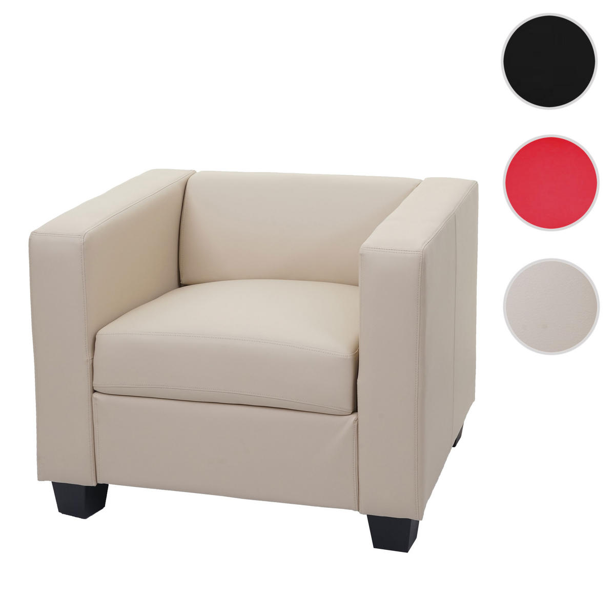 SESSEL LOUNGESESSEL Beige - Beige, Leder (86/70/75cm) - MCW