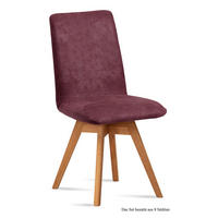 ESSZIMMERSTUHL drehbar (8er-Set) Donni 47x92x60 Eiche geölt/Marsala - Eichefarben/Brombeere, Kunststoff (60/92/47cm) - 58aufmkessel