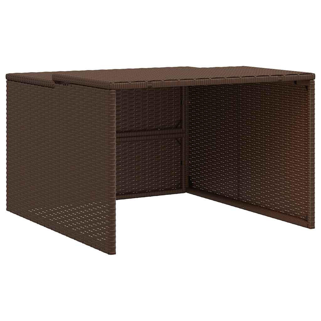 MÄHROBOTER-GARAGE Braun 86/90/52/57 Cm Poly Rattan - Braun, Kunststoff (90/57/86cm) - vidaXL