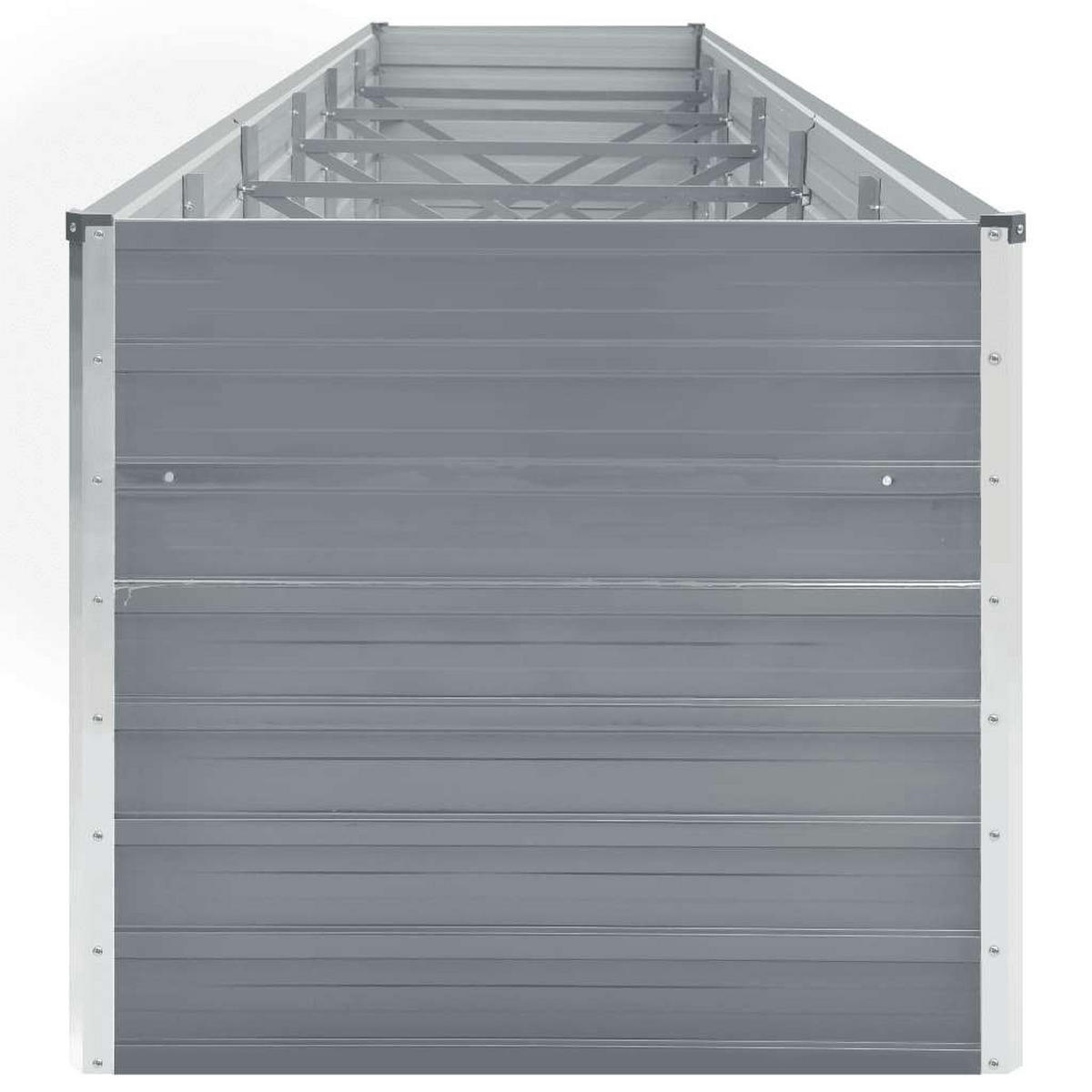 HOCHBEET 480/80/77 cm, aus Verzinkter Stahl, Grau - Grau, Metall (80/77/480cm) - vidaXL