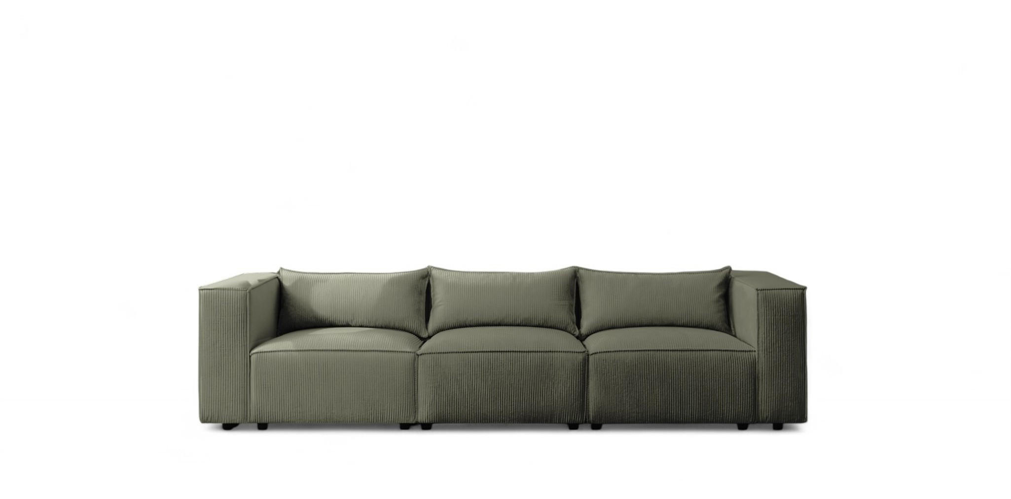 SOFA 3-sitzer Nevio - Grün, Holzwerkstoff/Textil (290/71/105cm) - Fun Möbel