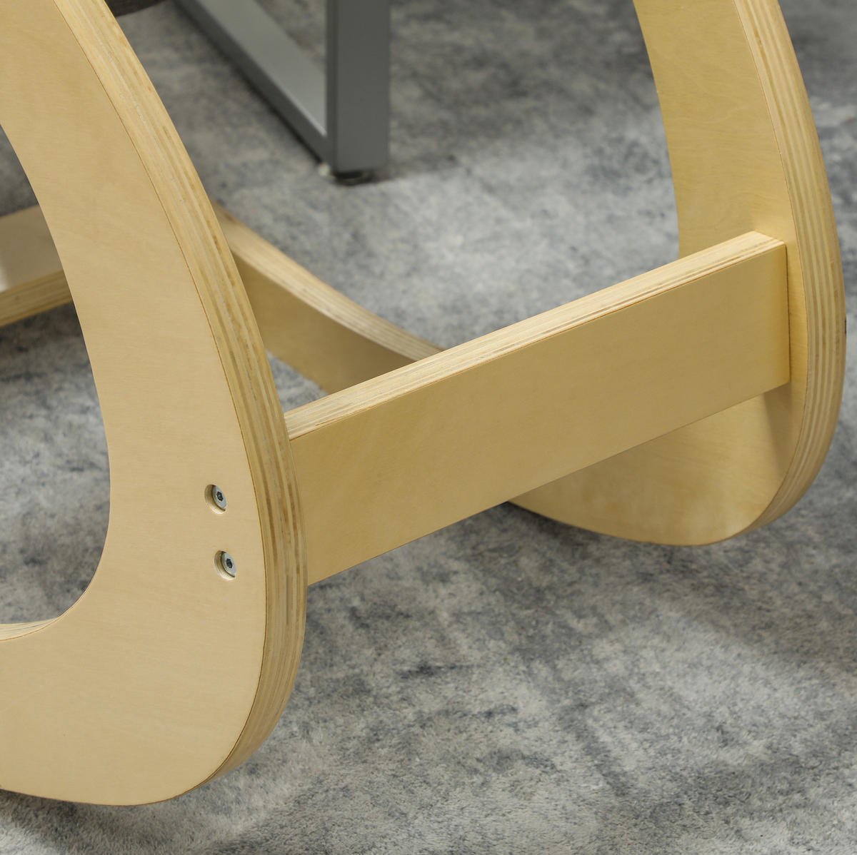 DREHSTUHL 54,5/85/54 cm in Grau mit Schaukel-Funktion aus Birkenholz - Grau, Holz (85/54/54.5cm) - Flora Grace
