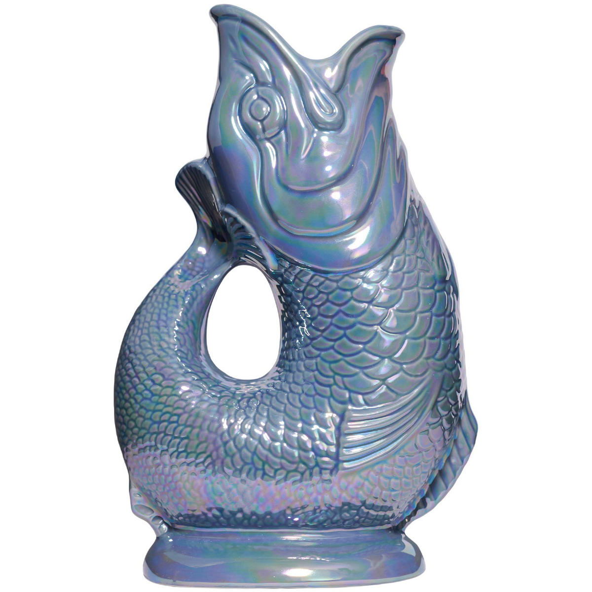 KARAFFE mit „Gluck-Gluck“-Geräusch 27,5/17/9,5 cm - Blaugrau, Keramik (1.2L) - Gluckigluck