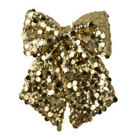 DEKOSCHLEIFE Santa Lila Gold 24/28cm - Goldfarben, Textil (25/29/25cm) - Mondex