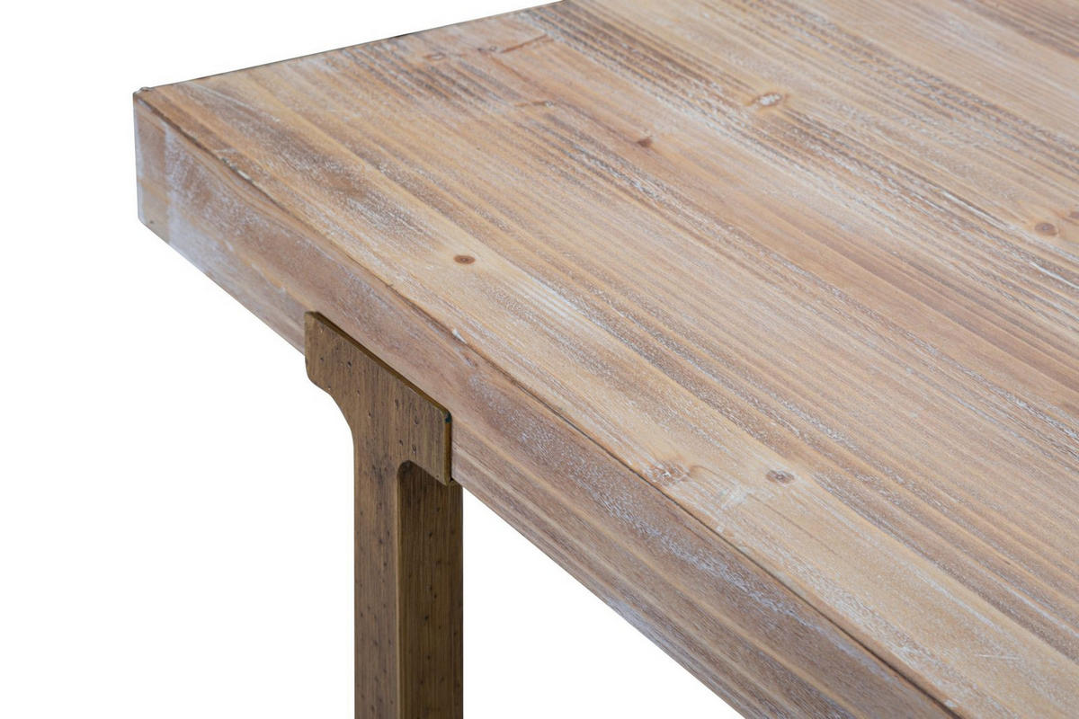 ESSTISCH Ankara, braun und goldfarben, MDF und Eisen, 180 x 90 x 78 cm - Goldfarben/Braun, Holzwerkstoff/Metall (90/180/78cm) - Mauro Ferretti