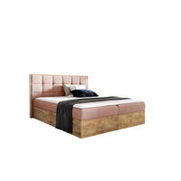 BOXSPRINGBETT BIZON 140x200 Rosa Faro - H3 - Altrosa, Textil (140/200cm) - AN-Moebel 4u