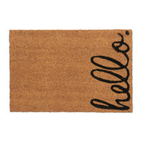 FUSSMATTE - Hellbraun, Kunststoff/Textil (60/40cm) - Relaxdays