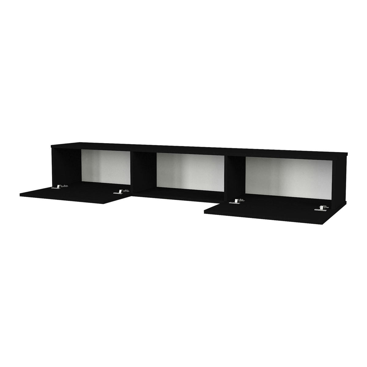 TV-ELEMENT Paltamo - Schwarz, Holzwerkstoff (180/29.5/31cm) - [en.casa]