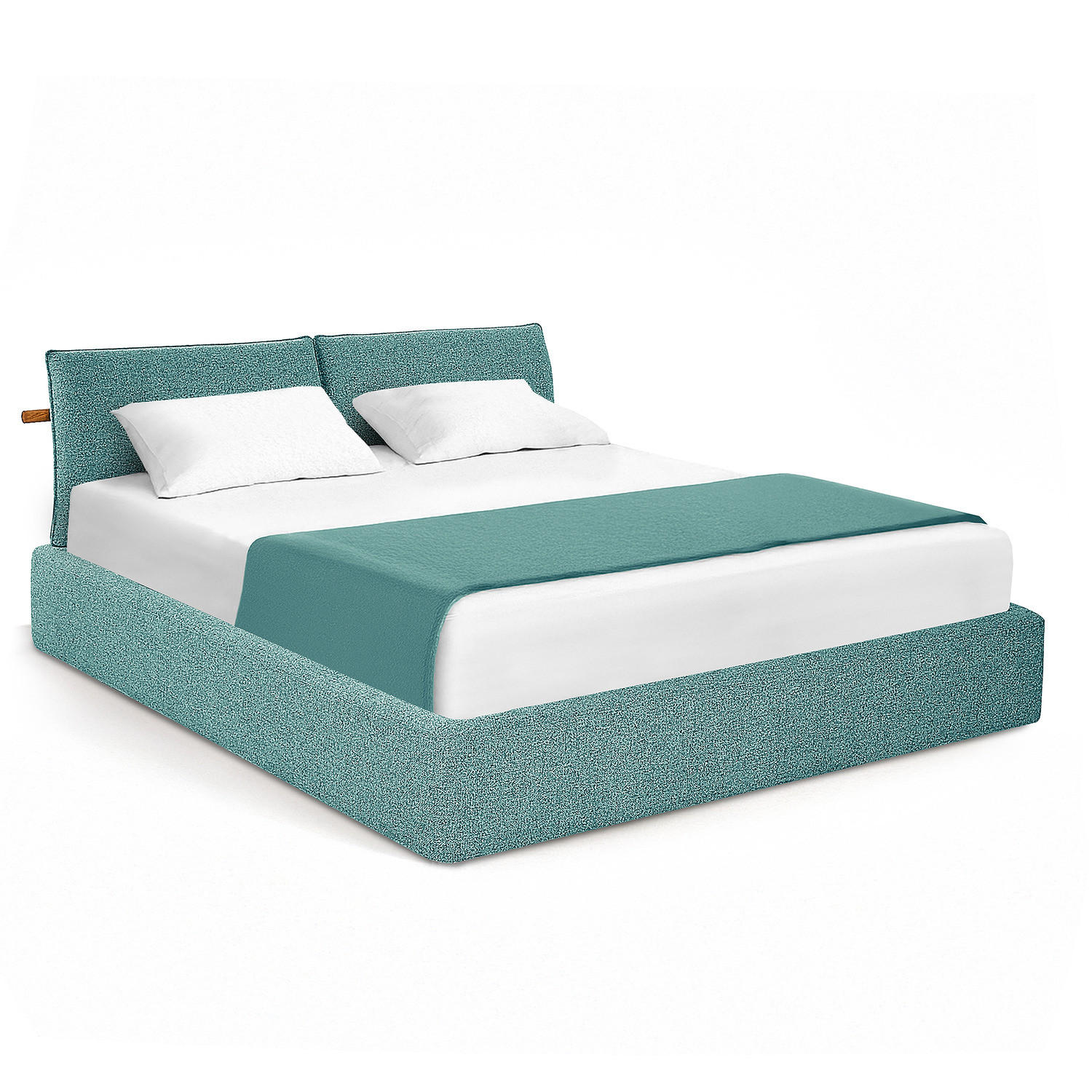 POLSTERBETT - Petrol, Textil (140/200cm) - home24