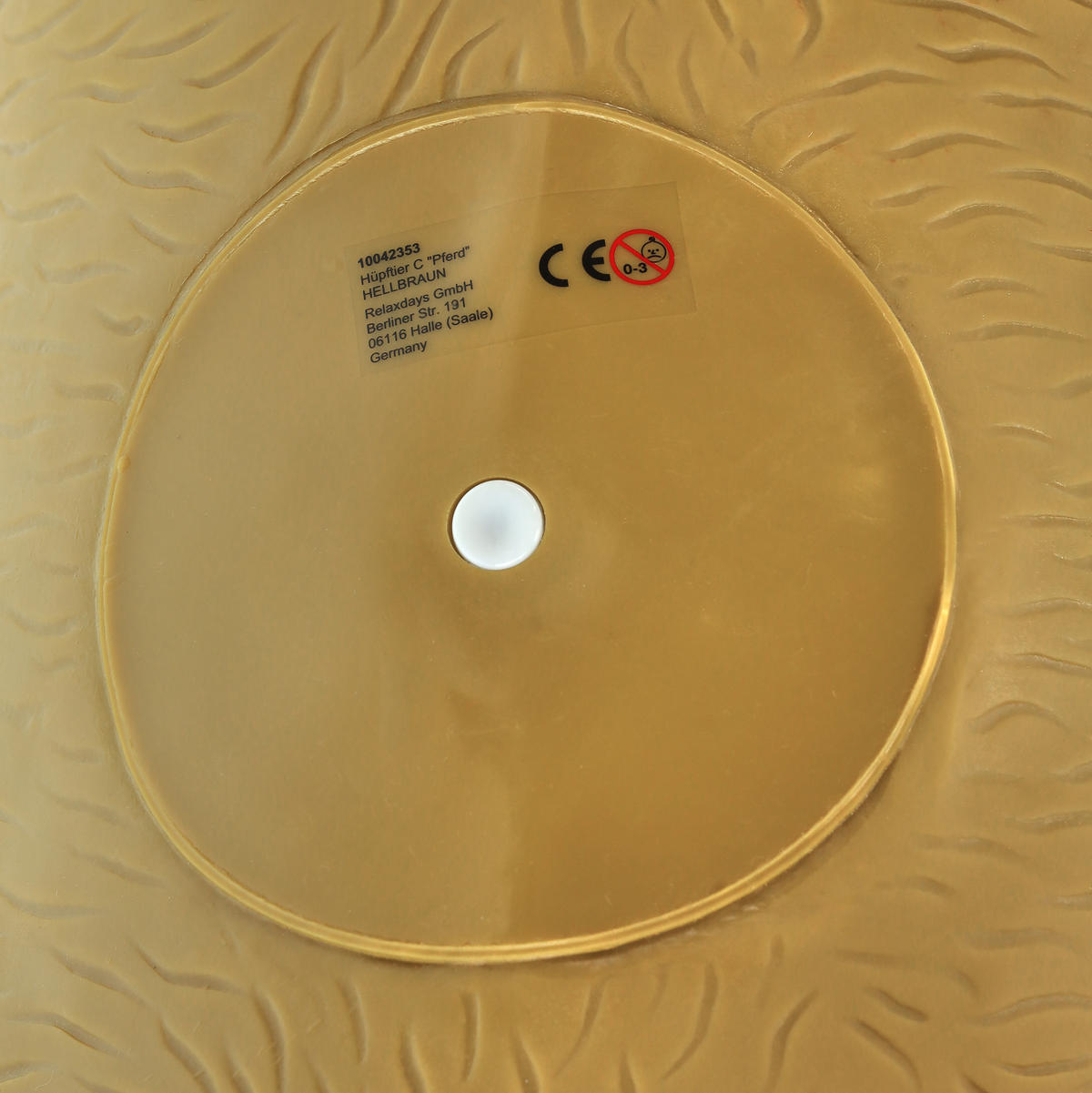 HOPSADLO Světle hnědé kůň nafukovací - různobarevná, plast (53/25/46cm) - Relaxdays