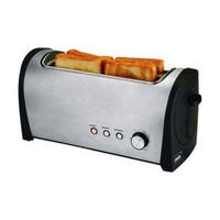 TOASTER TA0080 Edelstahl Silber 2 Scheiben mit Brötchenaufsatz - Silberfarben, Metall (25/18/15cm) - Mia