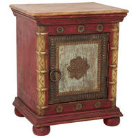 NACHTTISCH aus Holz, 50x40x59cm - Rot, Holz (50/59/40cm) - Wanderlust