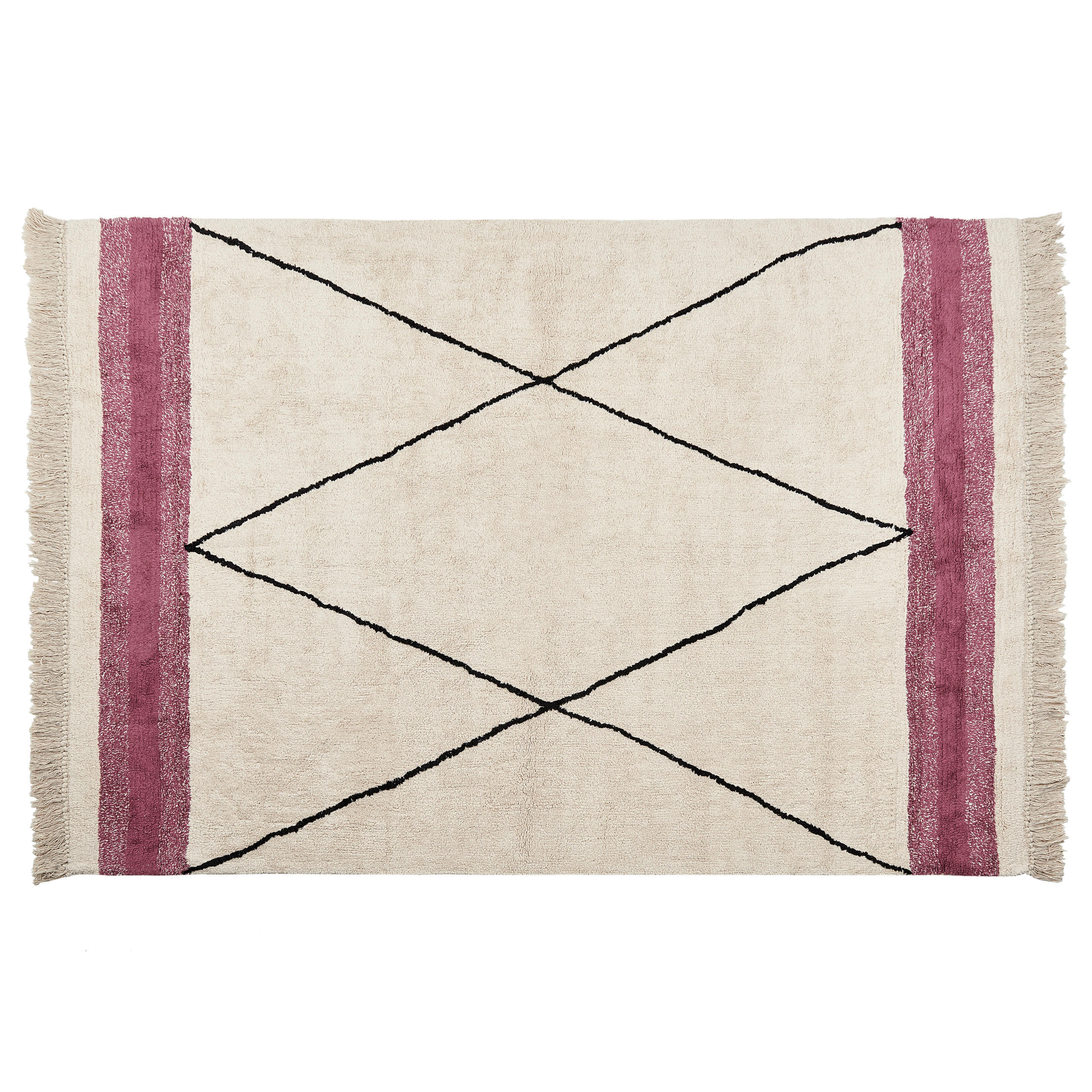 KURZFLOR-TEPPICH Afsar 200/140 cm - Beige, Textil (140/200cm) - Beliani