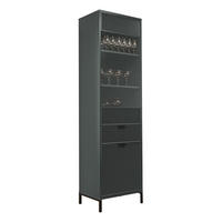 GLASVITRINE klein mit 1 Schublade und 2 Türen, Grün - Grün, Holzwerkstoff (196/55/41cm) - Idohome