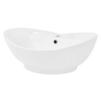 WASCHBECKEN - Weiß, Keramik (39.5/20.5/59cm) - ML-DESIGN