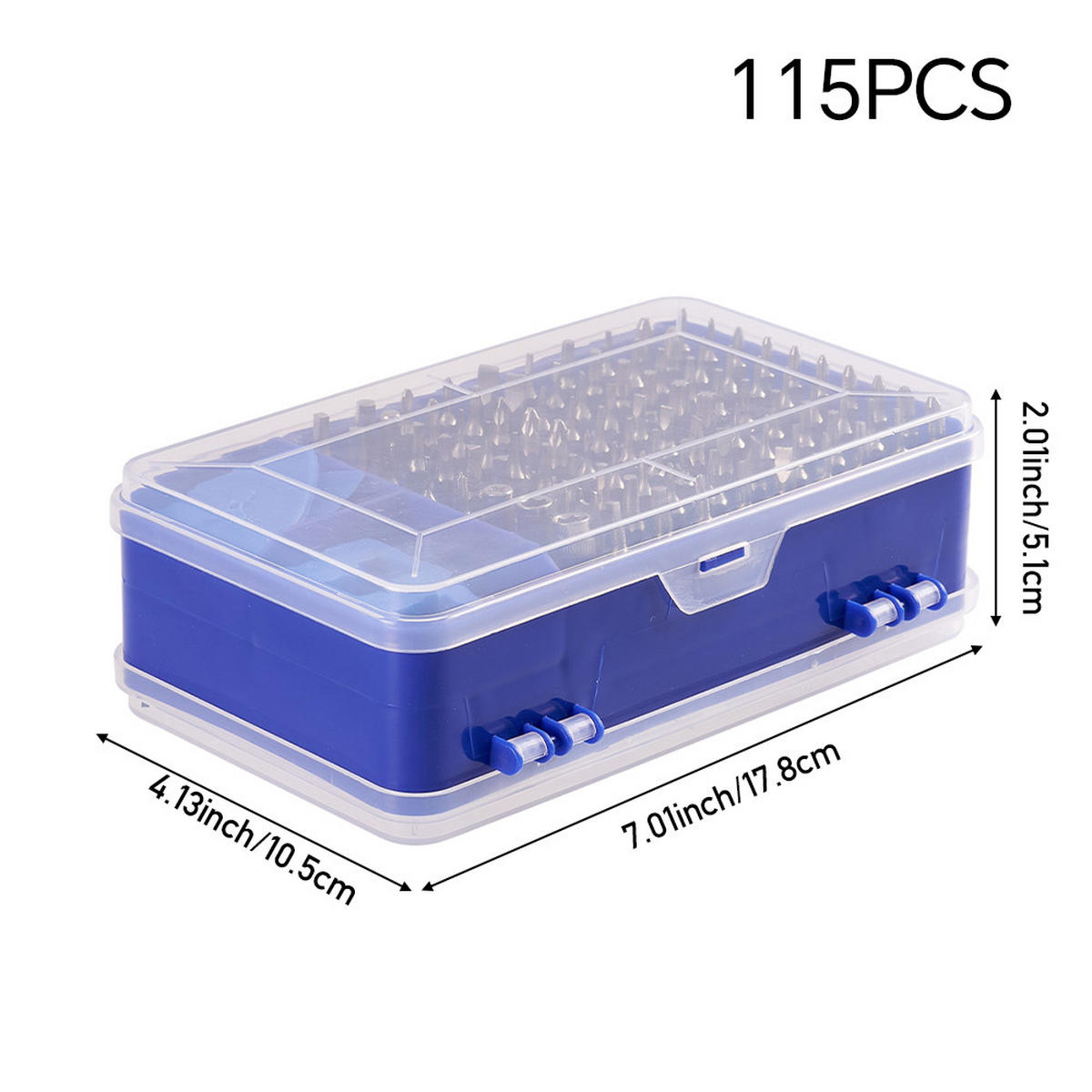 SCHRAUBENDREHER-SET für Feinmechaniker 115-in-1 multifunktionales in Blau - Blau, Metall (10.5/17.8/5.1cm) - Livingandhome