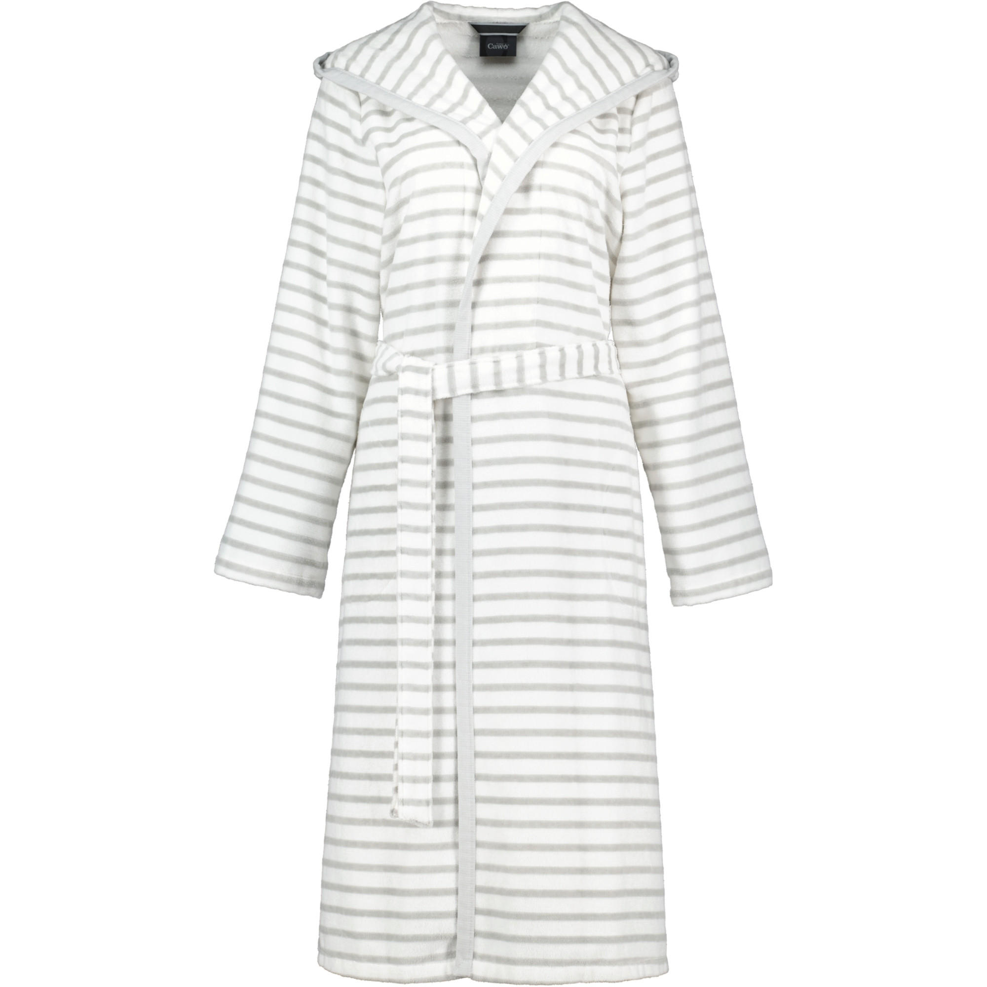 BADEMANTEL DAMEN KAPUZE BRETON 6596 SILBER - 76 - Grau, Textil (Mnull) - Cawoe