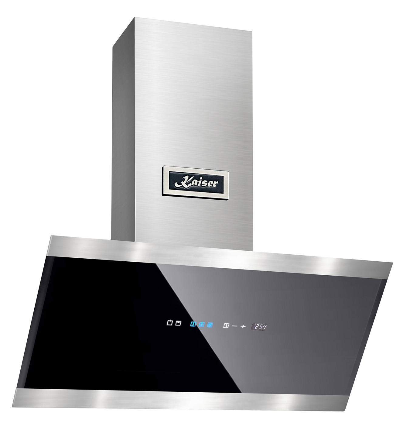 DUNSTABZUGSHAUBE AT 8435 Eco 80 cm Schwarz - Schwarz, Glas/Metall (80/75.5/37.5cm) - Kaiser Küchengeräte